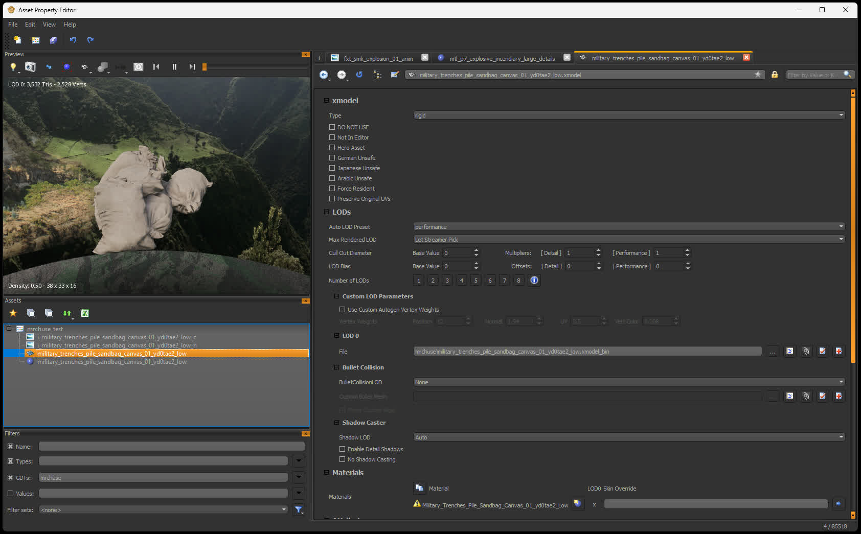 Asset Property Editor
